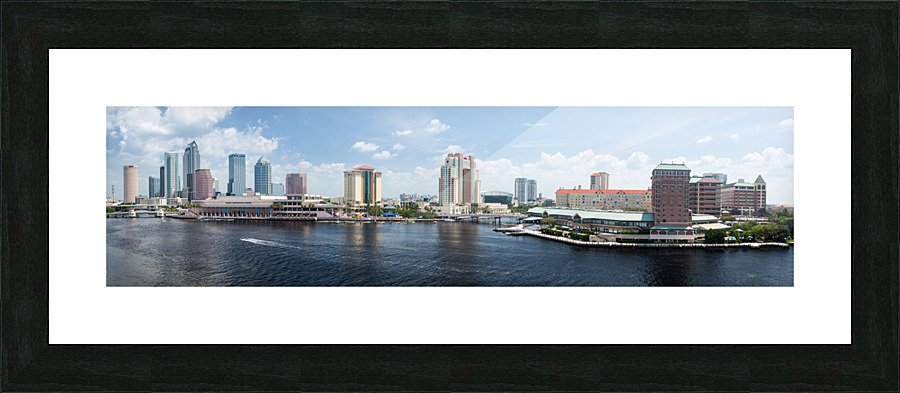 City skyline of Tampa Florida during the day  Framed Print Print