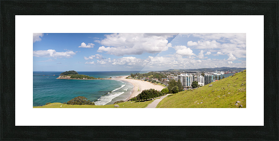 Panorama of Tauranga in NZ  Framed Print Print