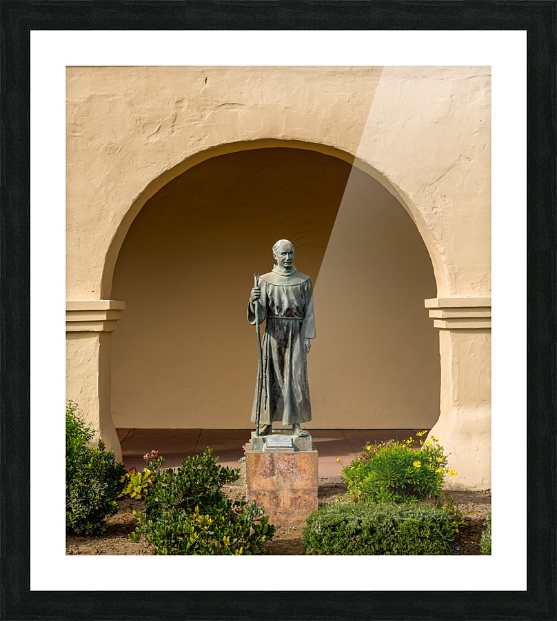 Father Junipero Serra statue Santa Ines Mission  Framed Print Print
