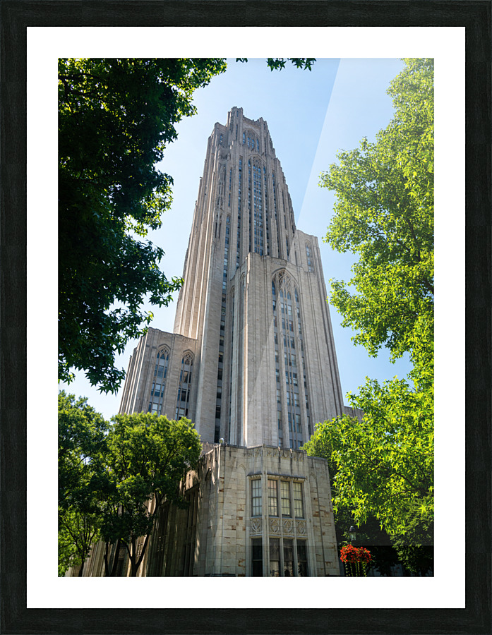 Cathedral of Learning building at the University of Pittsburgh  Framed Print Print