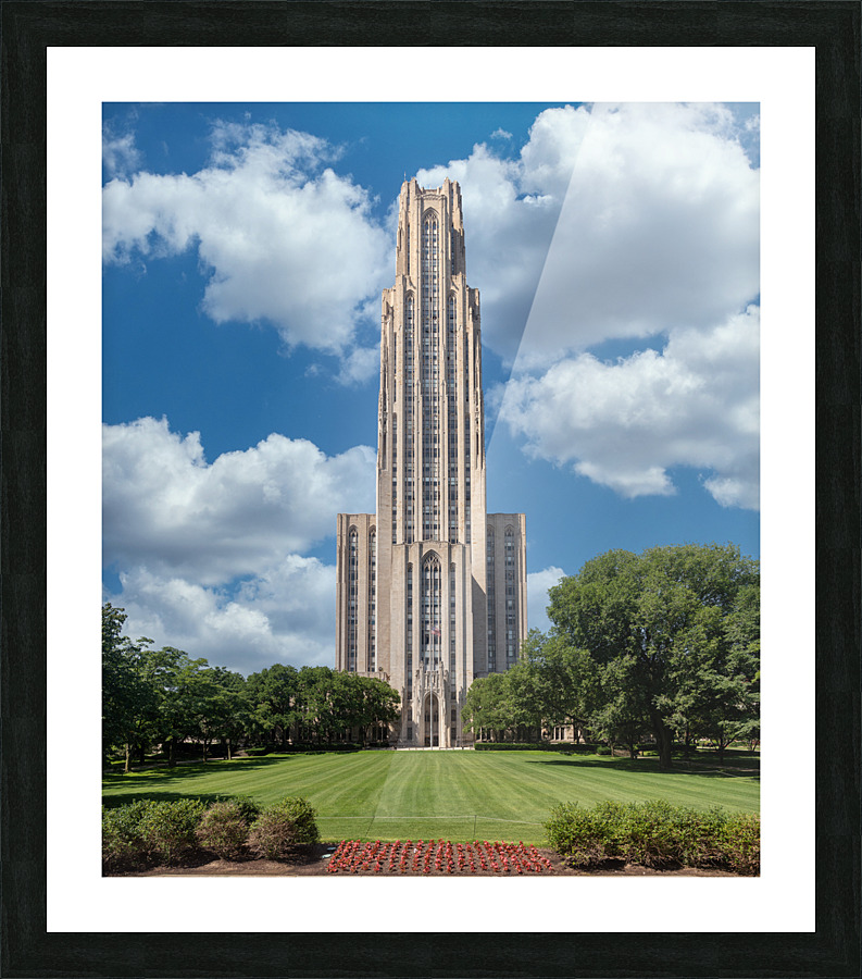 Cathedral of Learning building at the University of Pittsburgh  Framed Print Print