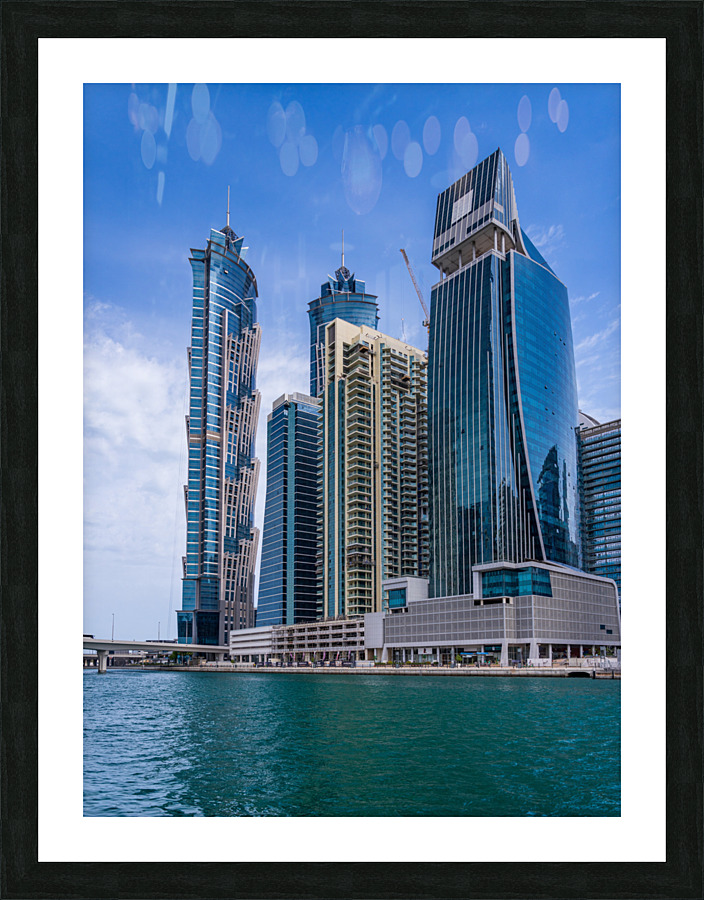 Modern apartments of Dubai Business Bay along the Canal  Framed Print Print