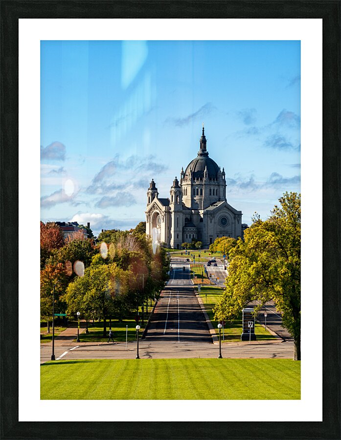 Cathedral of Saint Paul in St Paul Minnesota from Capitol  Framed Print Print
