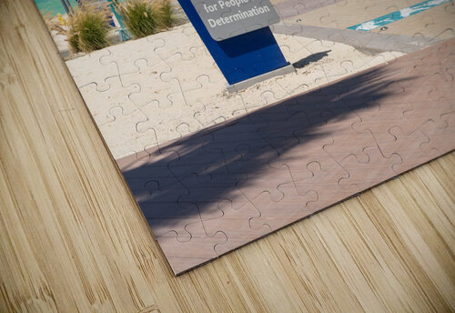 Sign for access to Jumeirah beach for wheelchair users Steve Heap puzzle