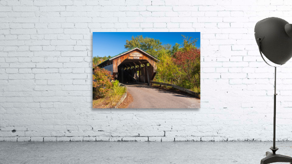 Poland covered bridge near Cambridge in Vermont by Steve Heap