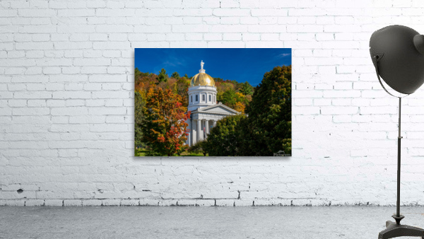 Gold dome of Vermont State House in Montpelier by Steve Heap