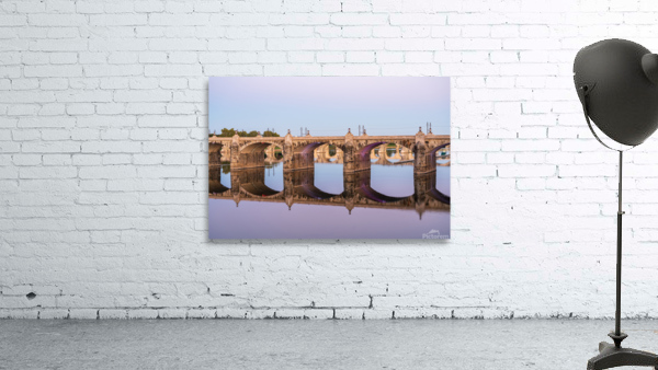 Reflections of Market Street bridge in the Susquehanna river by Steve Heap