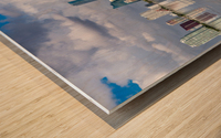 View of Miami Skyline with artificial reflection Wood print