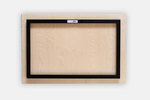 San Diego skyline at dusk reflected in sea Metal print