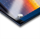 Brilliant sunset reflected in the glass of new office building Acrylic print