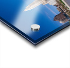 Scioto Lounge statue by waterfront looking at Columbus skyline Acrylic print