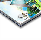 Waioli Huiia Church stands in Hanalei Kauai in watercolor Acrylic print