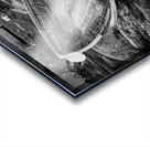 Monochrome abandoned rowing boat in Peggys Cove Acrylic print