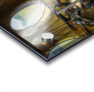 Detail of the driver cabin and controls on an old steam locomoti Acrylic print