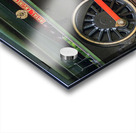 Detail of the wheels and coupling rod on the Isle of Wight Steam Acrylic print