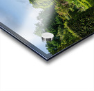 Stone steps into a hedged flower garden on the Isle of Wight Acrylic print