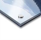 Shades of blue with Mt Baker in misty distance through Obstructi Acrylic print