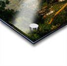 Flower strewn balconies of a hotel in Alpine village of Leavenwo Acrylic print