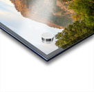 Alpine German apartment building relfects in River Wenatchee in  Acrylic print