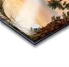 Sun setting behind the West Bank of Israel over Dead Sea Acrylic print