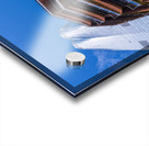 Reflective surface of the Vessel with a skyscraper behind with c Acrylic print