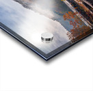 Sun rising over Valley Falls on a misty autumn day Acrylic print