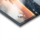 Aerial sunrise over frozen Cheat Lake Morgantown Acrylic print