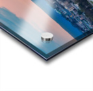 Super pink moon rises above the WVU coliseum on Evansdale campus Acrylic print