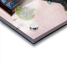 Solid wooden front door in Devon village of Dunsford Acrylic print