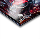 Engine compartment of chromed Camaro Acrylic print