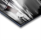 B&W image of Iwo Jima Memorial at dawn  Impression Acrylique