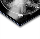 Rusty farm machinery with flywheel Acrylic print