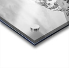 Black and white view of the mountains above Hubbard Glacier Acrylic print