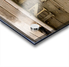 Detail of abandoned fishing boat by ocean at Icy Strait Point Acrylic print