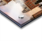 Pastel Mountaineer statue against Woodburn Hall Acrylic print