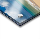 Reclining chairs and umbrella on Baie Rouge Acrylic print