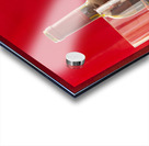 Red wine bottle and fruit with glass Acrylic print