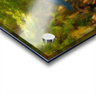 Oil painting of town square cafe in Colonia del Sacramento Acrylic print