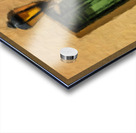 Oil painting of green door in Colonia del Sacramento Acrylic print