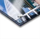 Dubai Water Canal bridge twists towards new apartment blocks Acrylic print