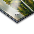 Panorama across the Mere to the town of Ellesmere in Shropshire Acrylic print