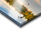 View across the Ellesmere Mere to a clear reflection of distant  Acrylic print