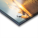 Aerial panorama of sunrise over Tunnels Beach Kauai Hawaii Acrylic print