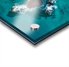 Top down view of rocks and waves on Lumahai beach Kauai Impression Acrylique