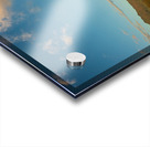 Rainbow over Hanalei bay in panorama across the ocean Impression Acrylique