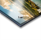 Aerial panorama over the town of Hanalei and valley at sunrise Acrylic print