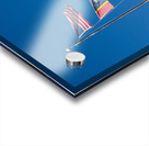 Flagpole with multiple flags in the small town of Greenville MS Acrylic print