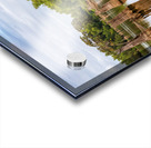 Stumps of bald cypress trees rise out of water in Atchafalaya ba Acrylic print