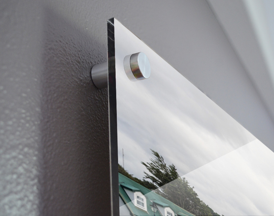 Welcome to Falklands sign in Stanley Falkland Islands Acrylic print of