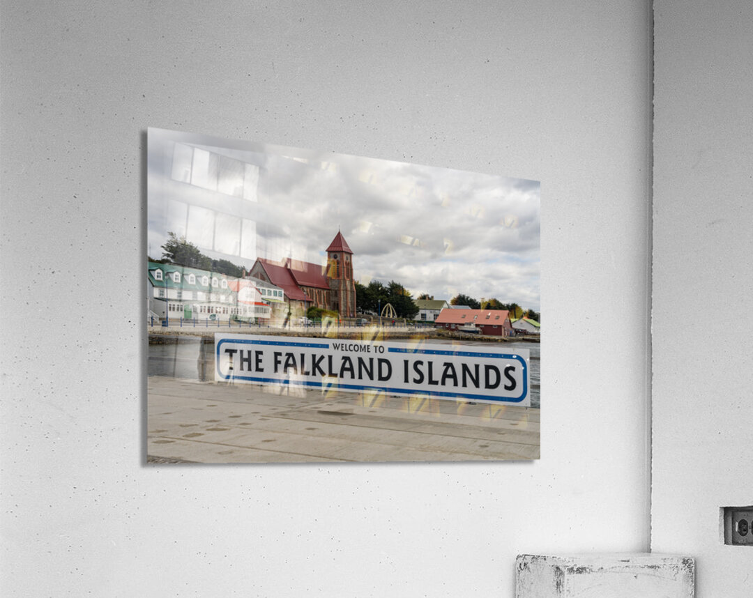 Welcome to Falklands sign in Stanley Falkland Islands Acrylic Print